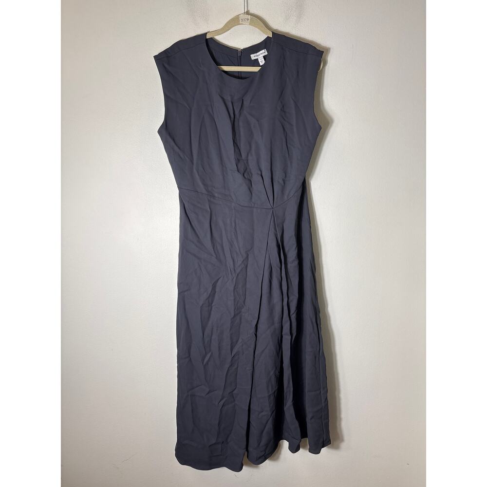 NWT Nordstrom Dark Gray Sleeveless Special Occasion Maxi Dress Sz L
